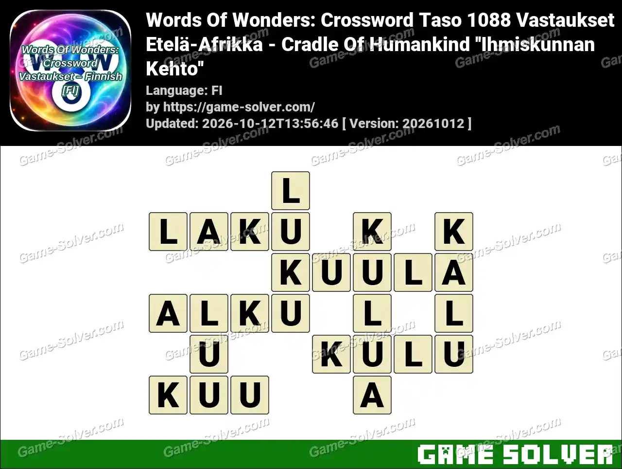 Words Of Wonders: Crossword Taso 1088 Vastaukset – Etelä-Afrikka – Cradle Of Humankind ”Ihmiskunnan Kehto”
